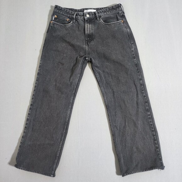Zara Man Denim man's size 33X27 medium washed grey colour straight leg jeans - Picture 1 of 13